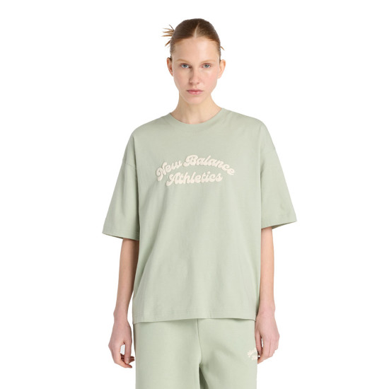 New Balance Γυναικεία κοντομάνικη μπλούζα Linear Heritage Oversized T-Shirt